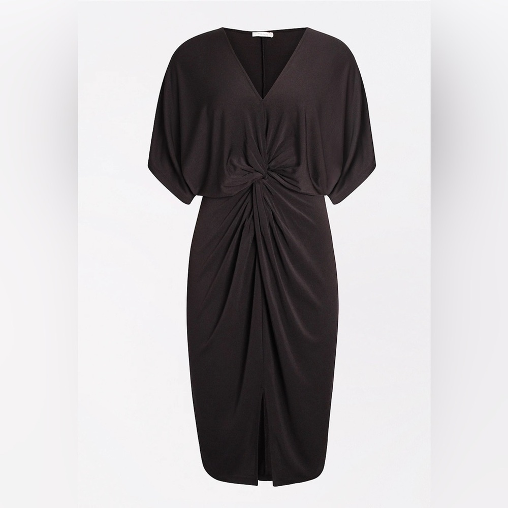 Maurices Black Knot Front Sheath Midi Dress
